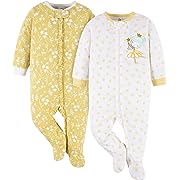 Photo 1 of Gerber Baby Girls 2-Pack Sleep 'N Play Yellow Fairy and Garden 3-6 Months