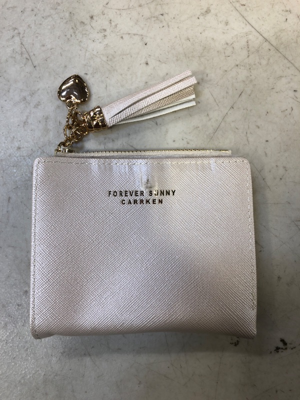 Photo 2 of Belsmi Women's Small Compact Slim Leather Mini Wallet Lady Purse Zipper Pocket Card Organizer Bifold Wallets (Pink)
