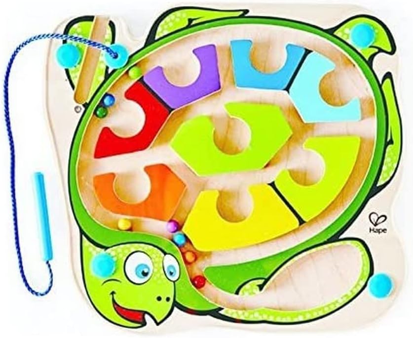 Photo 1 of Award Winning Hape Totally Amazing Colorblock Sea Turtle Kid's Magnetic Wooden Bead Maze Puzzle, L: 8.8, W: 0.8, H: 9.6 inch
