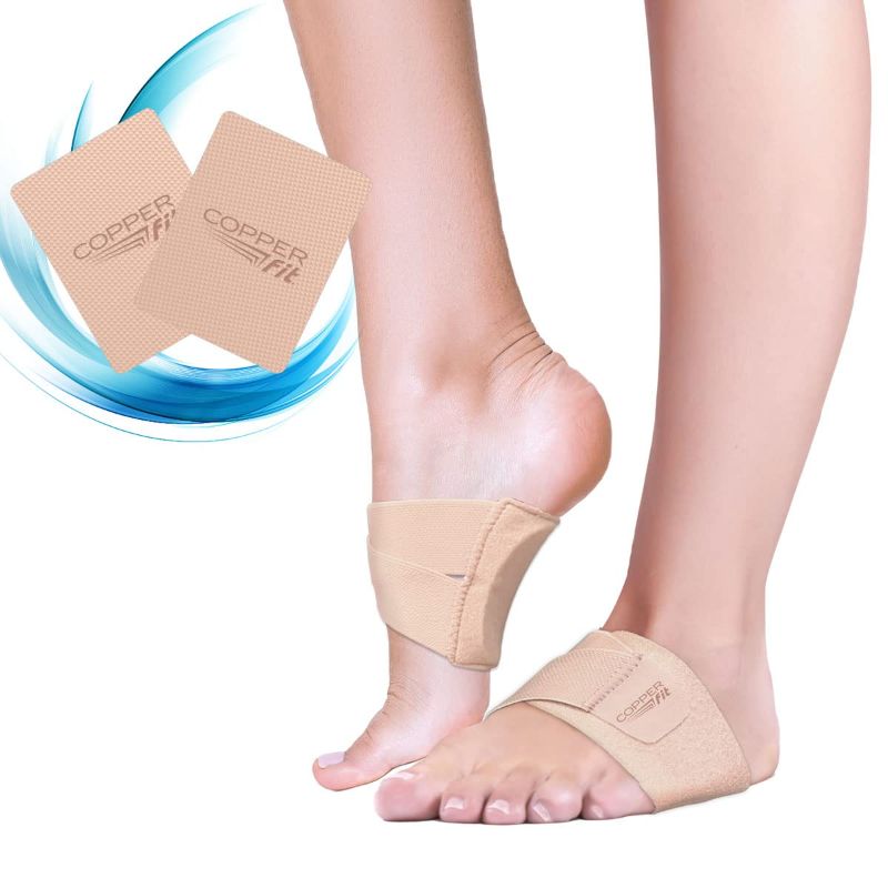 Photo 1 of Copper Fit Unisex Arch Relief Plus with Built-In Orthotic Support, Beige
