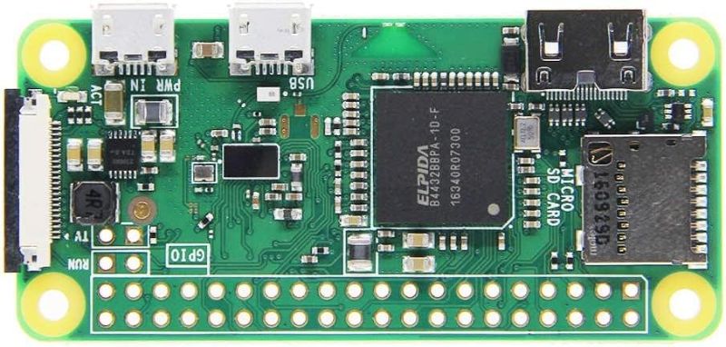 Photo 1 of Raspberry Pi Zero W - WiFi/Bluetooth 4.1, Bluetooth Low Energy, HAT Compatible 40-pin Header, CSI Camera Connector, USRT, SPI, I2C
