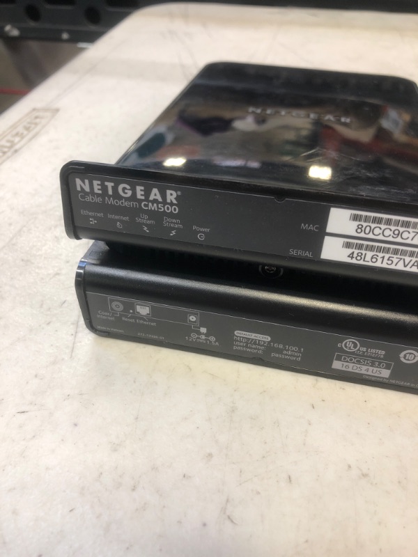 Photo 3 of NETGEAR Cable Modem CM500 - Compatible with all Cable Providers incl. Xfinity, Spectrum, Cox | For Cable Plans up to 400Mbps | DOCSIS 3.0
