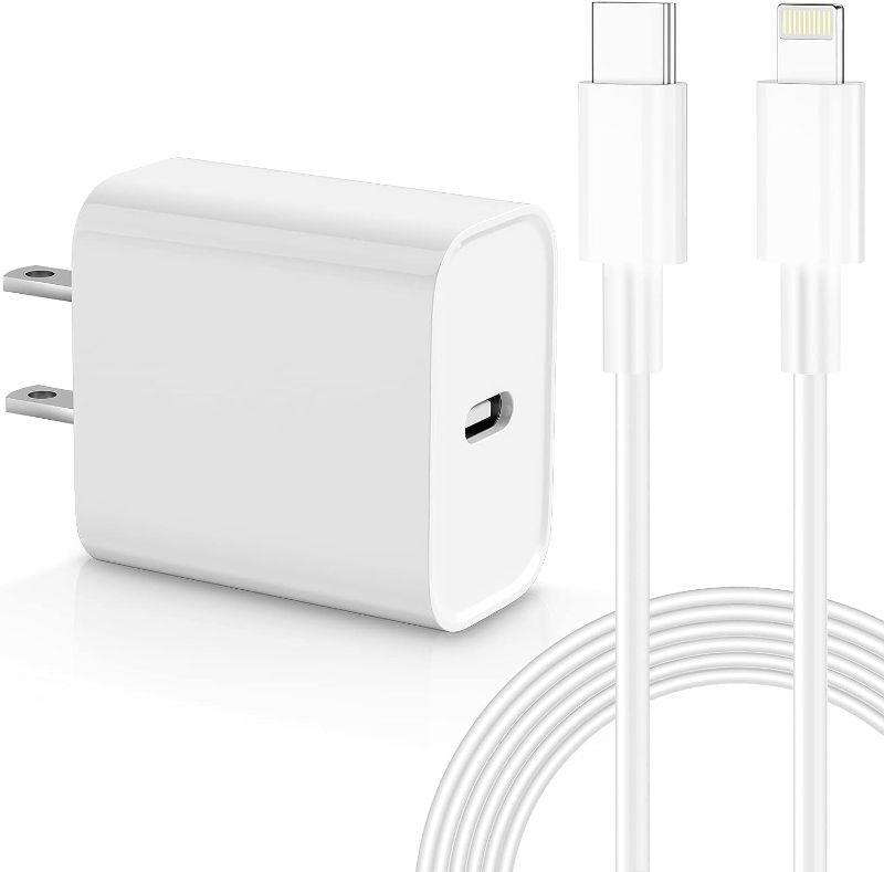 Photo 1 of iPhone 11 12 13 Super Fast Charger [Apple MFi Certified] High Speed iPhone Charger 20W PD USB C 6FT Wall Charger Compatible with iPhone 13/13Pro/12/12 Pro/11/11Pro/XS/Max/XR/X/8/8 Plus,iPad
