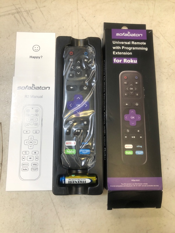 Photo 2 of SofaBatn R2 Universal IR Remote Replacement for Roku Streaming Player with 13 Extra Learning Buttons to Control TV Soundbar All in One (for Roku 1 2 3 4 Premier+ Express+ Ultra, NOT for Roku Stick)