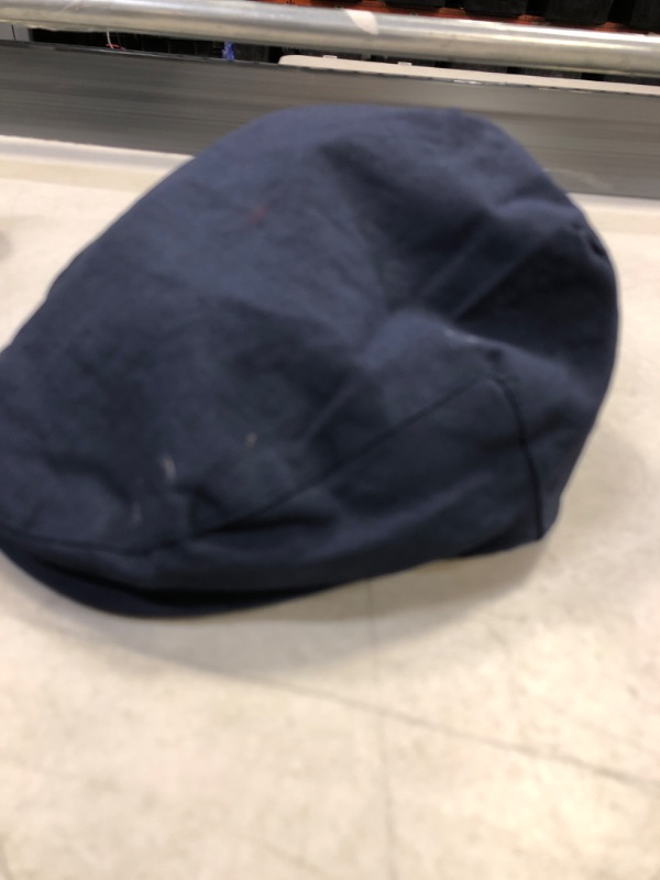 Photo 2 of Born to Love Infant, Toddler Boys Pinstripe Driver Cap Baby Hat 4-5T Navy Linen
