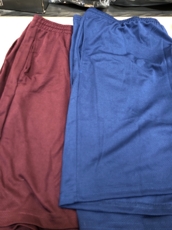Photo 2 of Amazon Essentials Men's Performance Tech Loose-Fit Shorts (Available in Big & Tall), Multipacks XX-Large Burgundy/Navy