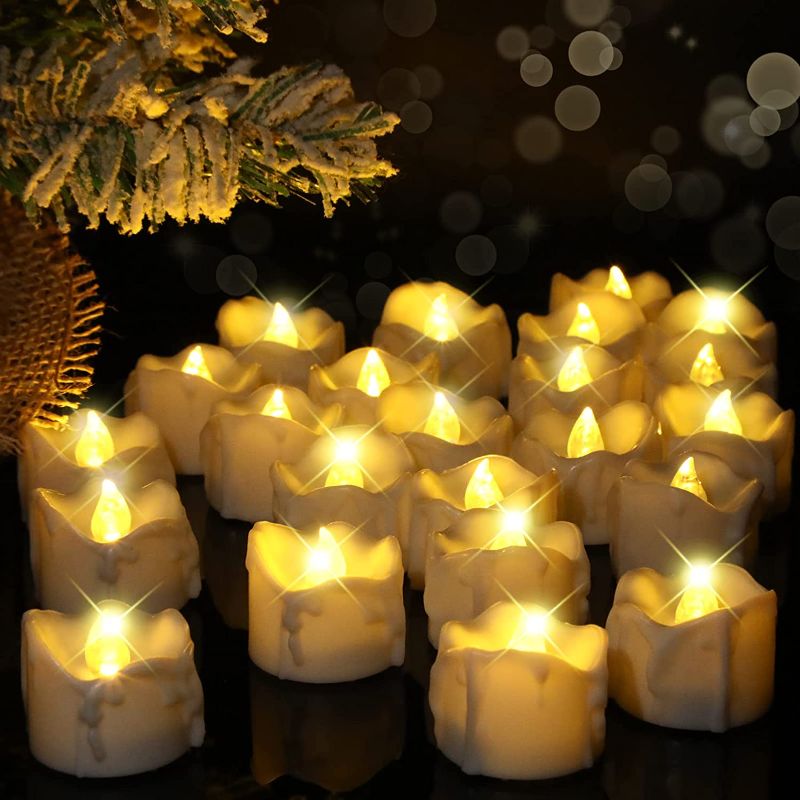 Photo 1 of Battery Operated Tea Lights with Timer Candles LED Flameless Candles PACK OF 12 