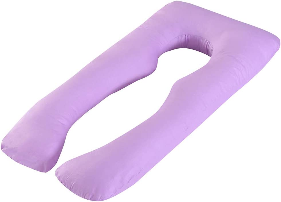 Photo 1 of          Full Body Pregnancy Pillow U Shaped Pillow for Maternity Pregnant Women (Purple)                                                                                                                                                                      