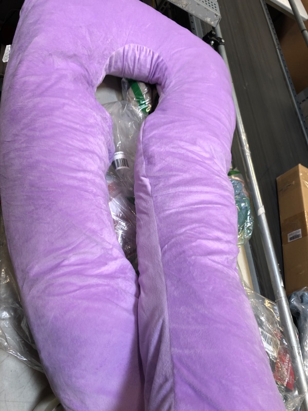 Photo 2 of          Full Body Pregnancy Pillow U Shaped Pillow for Maternity Pregnant Women (Purple)                                                                                                                                                                      