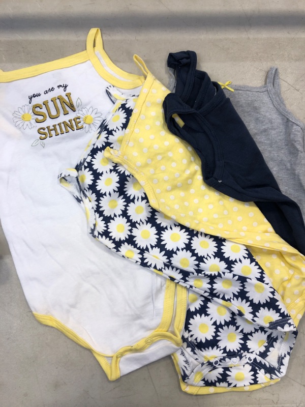 Photo 2 of Hudson Baby Unisex Baby Cotton Sleeveless Bodysuits 18-24 Months Daisy  5 PC SET