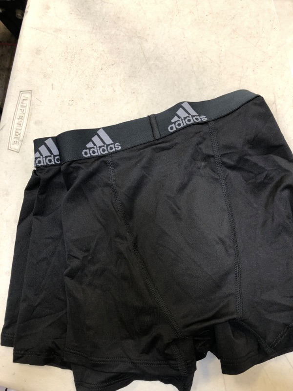 Photo 2 of adidas Kids-Boy's Performance Boxer Briefs Underwear (4-Pack) Small 6/8 Black/Grey
