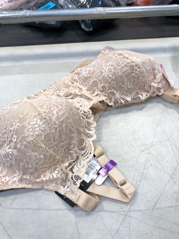 Photo 2 of Bali Lace Desire Wireless Bra, Full-Coverage Wirefree Bra, ComfortFlex Fit Convertible Bra for Everyday Wear XX-Large Latte Lift