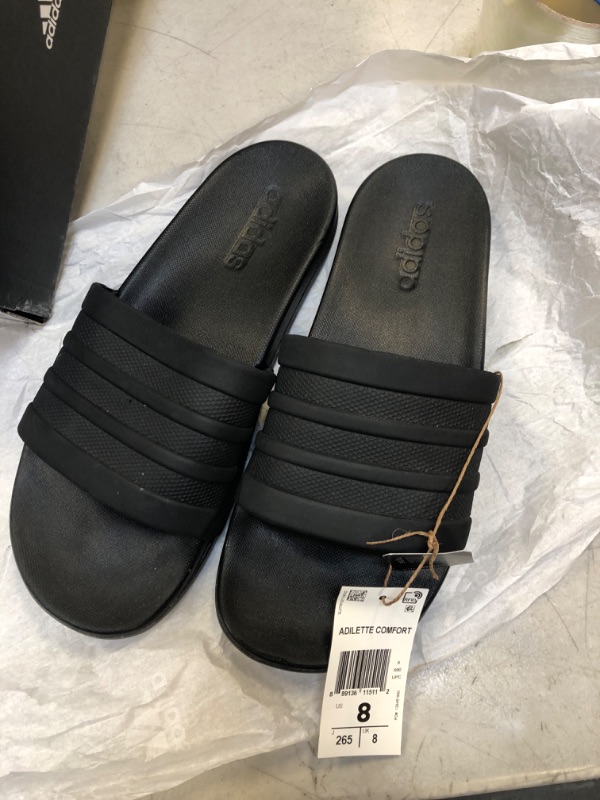 Photo 2 of adidas Men's Adilette Comfort Slides Sandal 8 Core Black