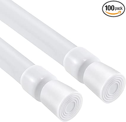 Photo 1 of 
YYWL&HP Spring Tension Curtain Rod White 2Pack Adjustable Length 53-98 Inch, Diameter 0.86 Inch, Self-Extending Adjustable Length Hanging on Windows, Doors (WHITE)