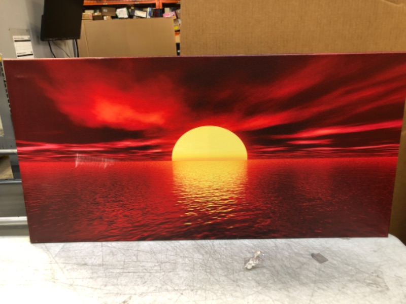 Photo 2 of aJLXART Canvas Prints Red Sun Large Modern Seascape Sea Giclee Paintings Canvas Wall Art Red Ocean Wall Decor Sunset Pictures Artwork for Walls Living Room Bedroom Decor Office Home Decoration
Visit the JLXART Store