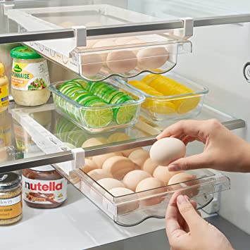 Photo 1 of 
Egg Holder for Refrigerator, Auto Scrolling Egg Container for Refrigerator, Fridge Egg Organizer for Refrigerator, Egg Tray and Egg Drawer for Refrigerator (1PACK)