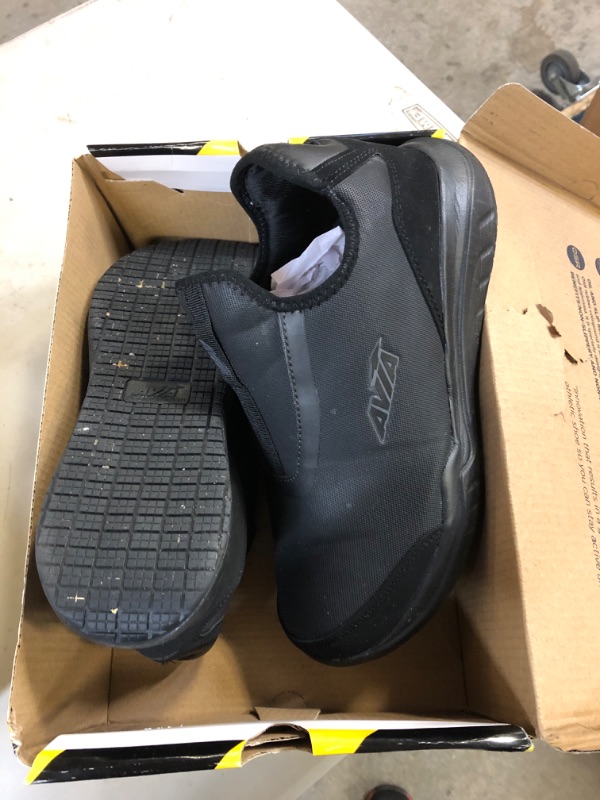 Photo 2 of Avia Avi-Breeze SR Men’s Slip On, Slip Resistant Shoes for Men - Comfort Work or Walking Sneakers - Black SIZE 10
