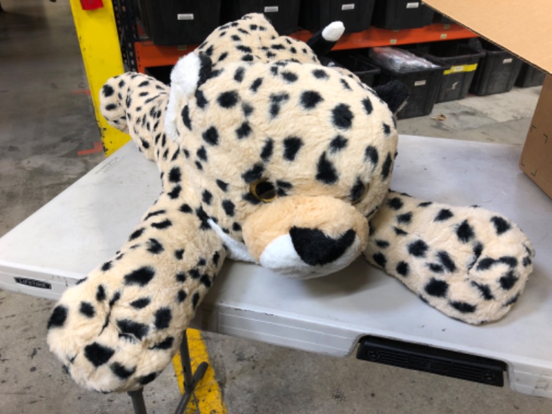 Photo 1 of 30" X 24" STUFFED PLUSH LEOPARD TOY