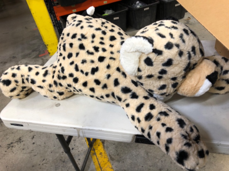 Photo 2 of 30" X 24" STUFFED PLUSH LEOPARD TOY