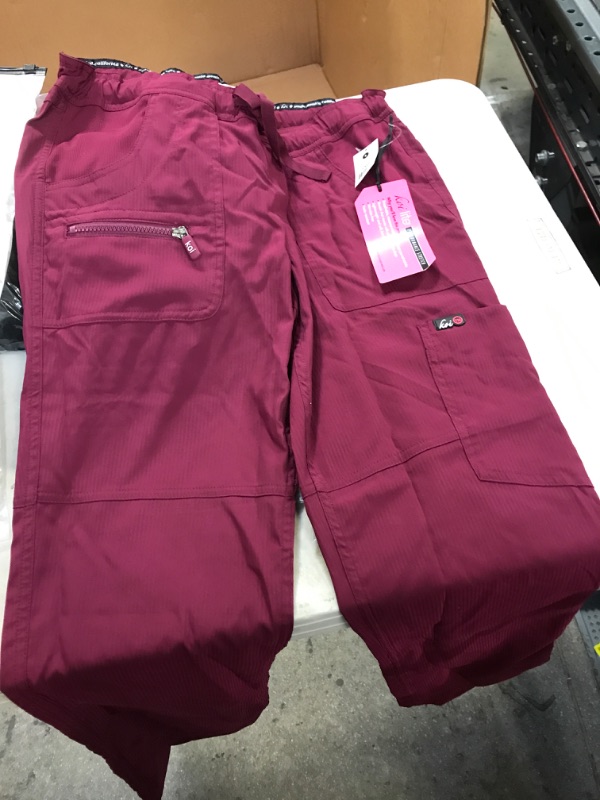 Photo 2 of KOI Lite 721 Women's Peace Scrub Pant SIZE Small Tall Wine