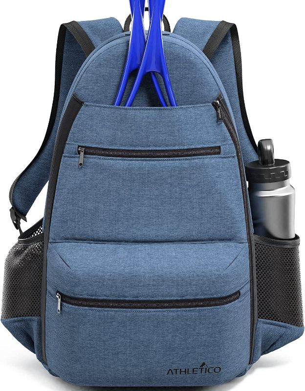 Photo 1 of Athletico City Tennis Bag - Tennis Backpack for Men & Women Holds 2 Tennis Rackets and Shoes - Tennis Bags With Racquet Holder For Tennis, Pickleball, Squash & Badminton - Tennis Bags for Women
