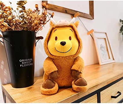 Photo 1 of BAI LAN HEI Winnie The Pooh Stuffed Animal 35cm, 13.8'' Kawaii Cartoon Pooh Bear Doll Plush Toy Gifts for Boys Girls, Children's Day Gift Brown & Yellow
