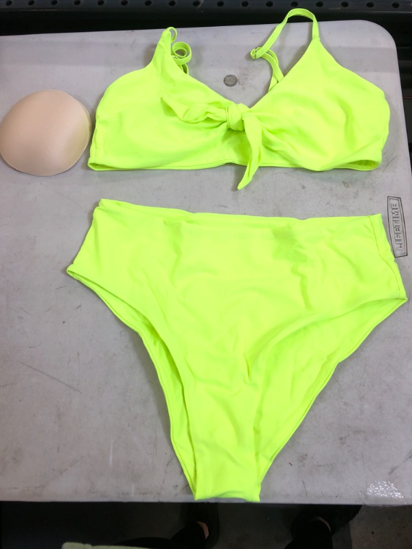 Photo 1 of Blooming Jelly Womens High Waisted Bikini Set Tie Knot High Rise Two Piece Swimsuits Bathing Suits
large