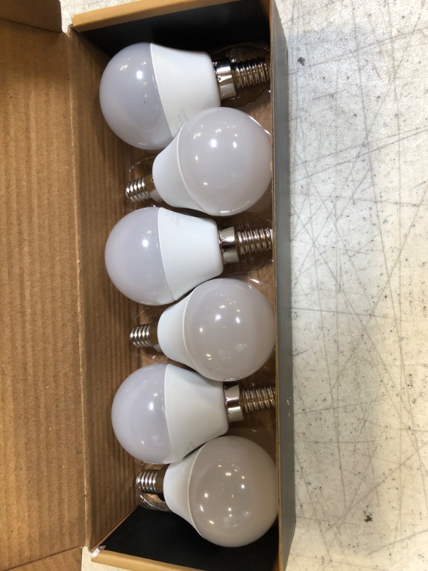 Photo 2 of A15 Ceiling Fan Light Bulbs, E12 Base, 6Watt (60-Watt Replacement), Soft White 2700K, Non-Dimmable, Sailstar Candelabra Base LED Light Bulb, 6 Pack Soft White 2700K 6 Count (Pack of 1)