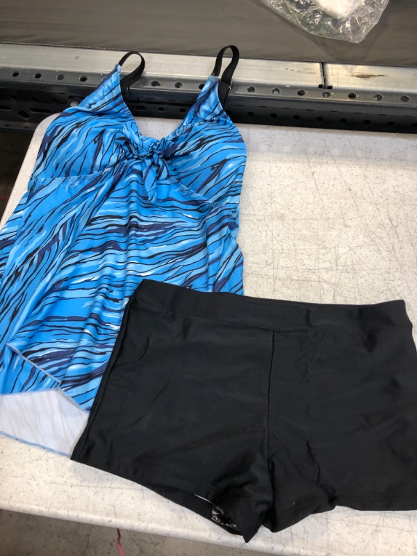 Photo 1 of Blue Two Piece Tankini Set Large 