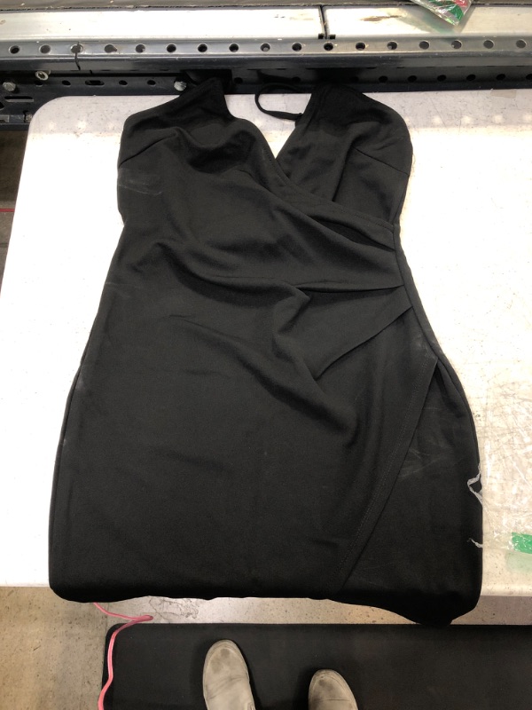 Photo 1 of Black Asymmetrical Bodycon Dress Medium 