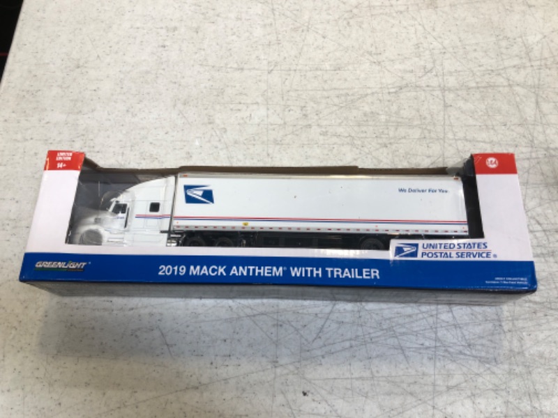 Photo 1 of Greenlight 30090 2019 Mack Anthem 18 Wheeler Tractor-Trailer - United States Mail Service We Deliver for You (Hobby