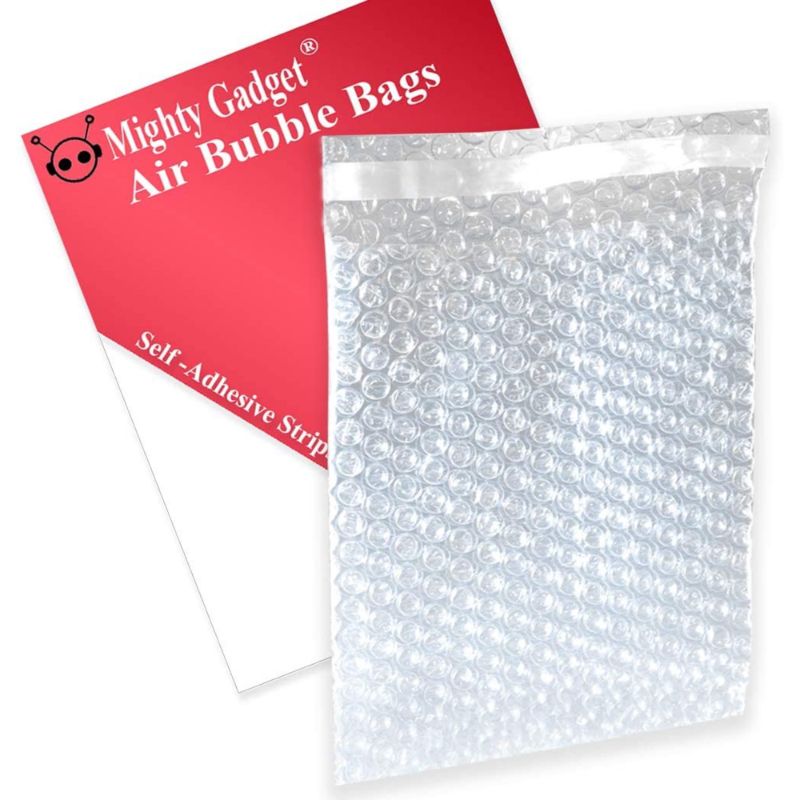 Photo 1 of Mighty Gadget 50 Packs 4" x 5.5" Self-Seal Clear Cushion Bubble Pouches Bags
