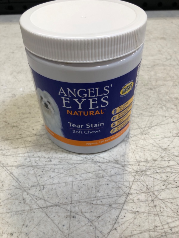 Photo 2 of Angels’ Eyes Natural Tear Stain Prevention Soft Chews for Dogs | 120 ct Chicken Flavor| For All Breeds | No Wheat No Corn | Daily Supplement | Proprietary Formula EXP 09/2023