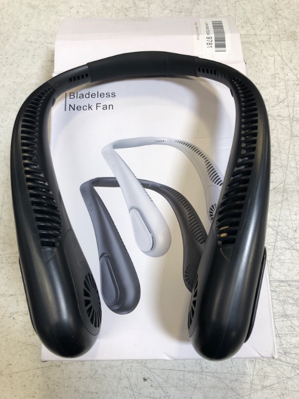 Photo 2 of Bladeless Neck Fan Portable Personal Fan 5000mAh Rechargeable Battery Operated Wearable Fan for Women Men Outdoor Sport Travel Patio Garden Work Home...
**MISSING CHARGER