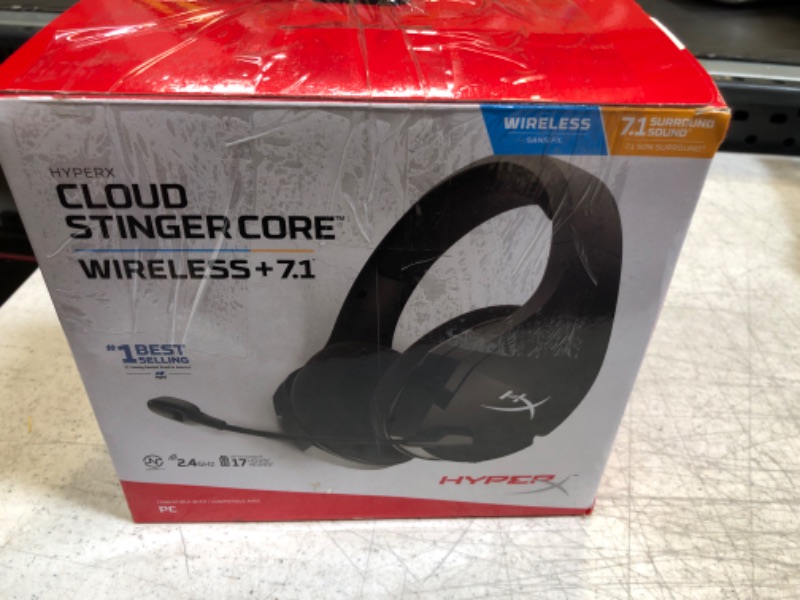 Photo 3 of HyperX Cloud Stinger Core - Wireless Gaming Headset, for PC, 7.1 Surround Sound, Noise Cancelling Microphone, Lightweight Black Wireless Stinger Core