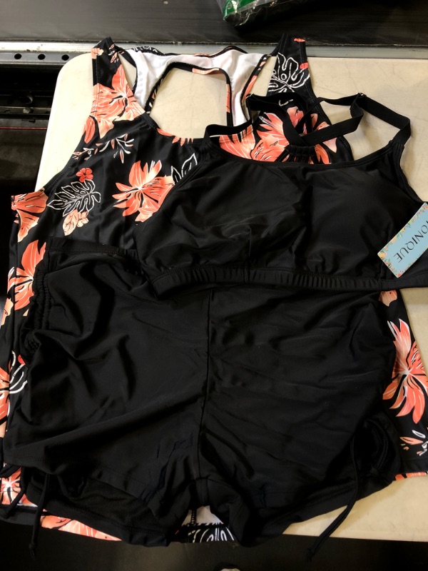 Photo 1 of 3 PCS BATHING SUIT XL PINK/BLACK