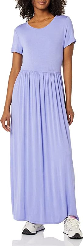 Photo 1 of Amazon Essentials Women's Short-Sleeve Waisted Maxi Dress XXL
