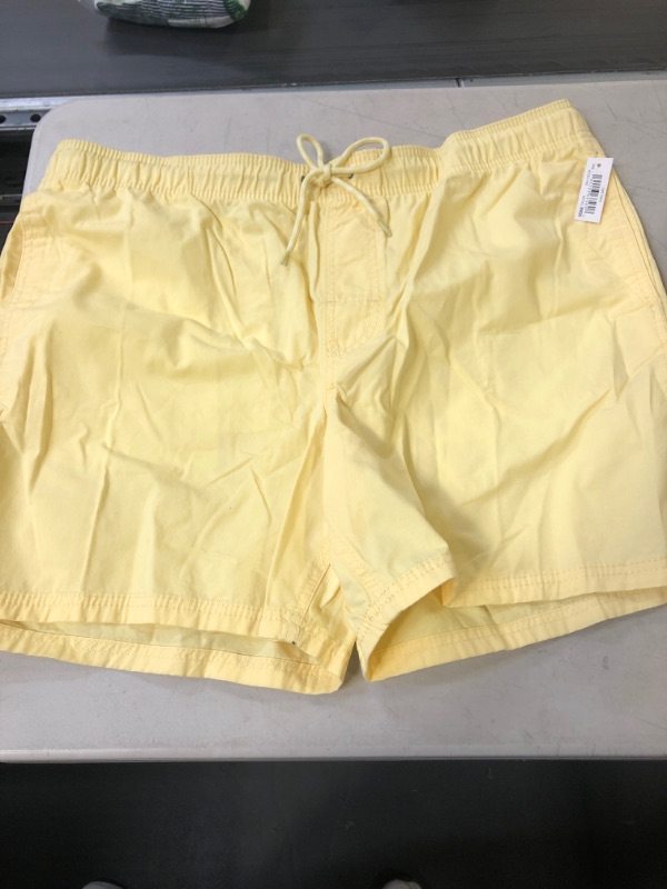 Photo 1 of Amazon Essentials Men's 6" Inseam Drawstring Walk Short Large Light Yellow
