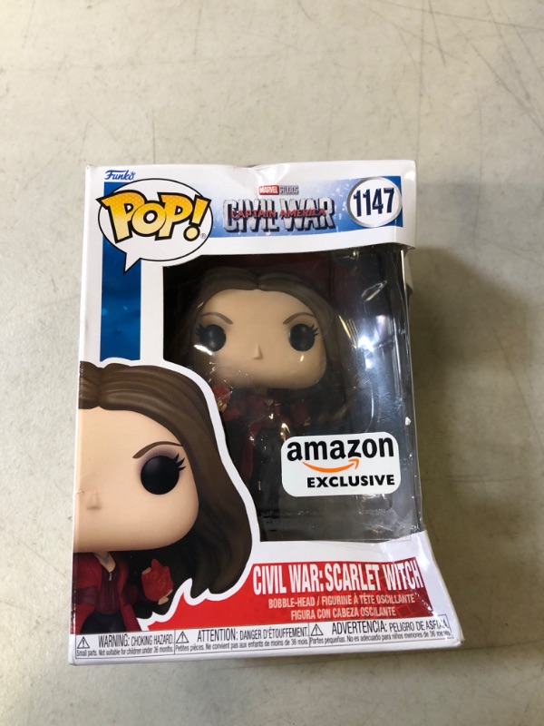 Photo 2 of Funko Pop! Marvel: Captain America: Civil War Build A Scene - Scarlet Witch, Amazon Exclusive, Figure 5 of 12
NEW - BOX DAMAGED