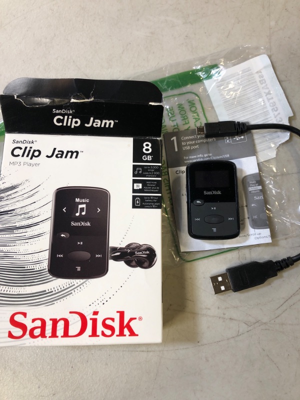 Photo 2 of SanDisk 8GB Clip Jam MP3 Player, Black 