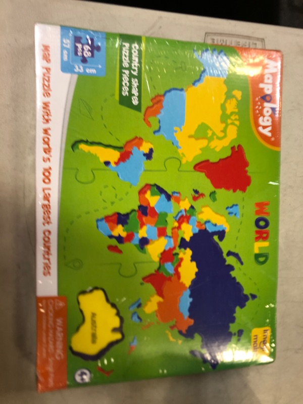 Photo 2 of Imagimake Mapology World Map Puzzle | Educational Toys for Kids 5-7 | Puzzles for Kids Ages 4-8 | Map of The World | 6 Year Old Boy Gifts & Girl Gifts