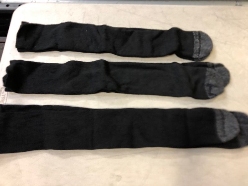 Photo 1 of  mens long black socks 3 count