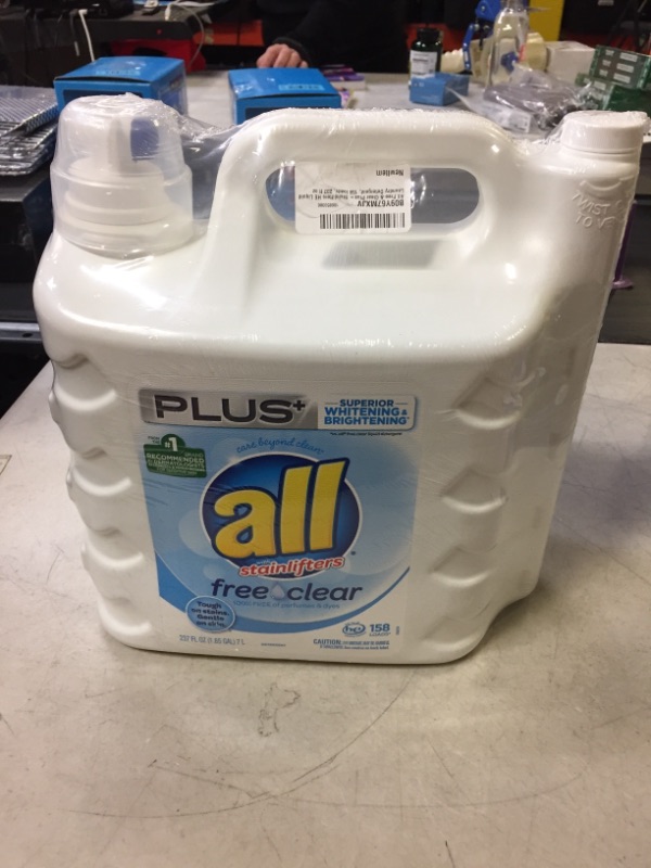 Photo 2 of All Free & Clear Plus+ Stainlifters HE Liquid Laundry Detergent, 158 loads, 237 fl oz 237 Fl Oz (Pack of 1)