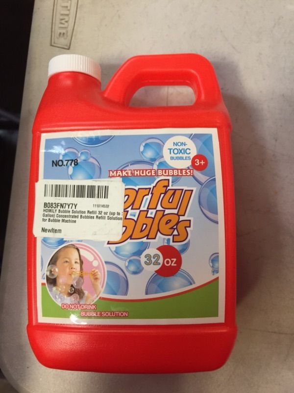 Photo 1 of Homily Bubble Solution Refill 32 oz (up to 2.5 Gallon) Concentrated Bubbles Refill Solution for Bubble Machine Red