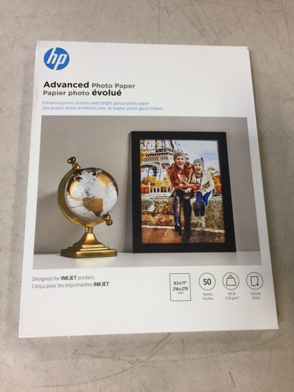 Photo 1 of HP - Photo Paper, Glossy,66lb,10.5Mil,8-1/2quot;x11quot, 50SH/PK,WE, Sold as 1 Package, HEW Q7853A