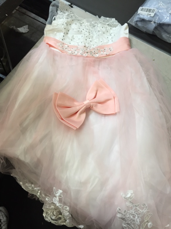 Photo 1 of GIRLS DRESS 7 YEAR OLD PINKWHITE