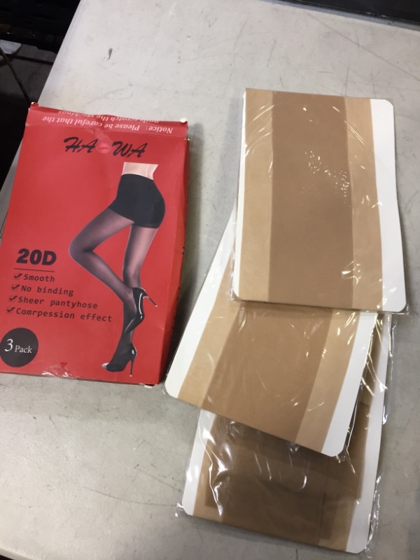 Photo 1 of 3 PCK WOMENS PANTYHOSE SHEER TIGHTG WITH CONTROL TOP 20D