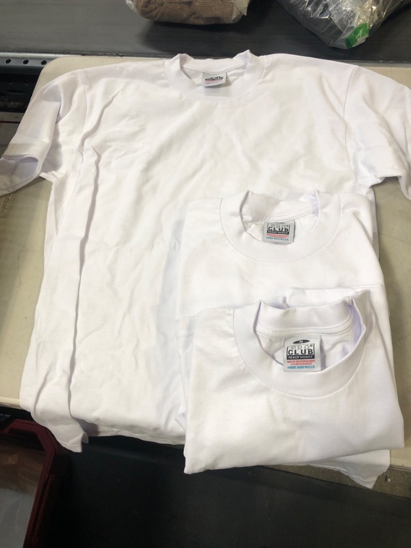 Photo 1 of 3 PCK COTTON T SHIRT WHITE MEDIUM