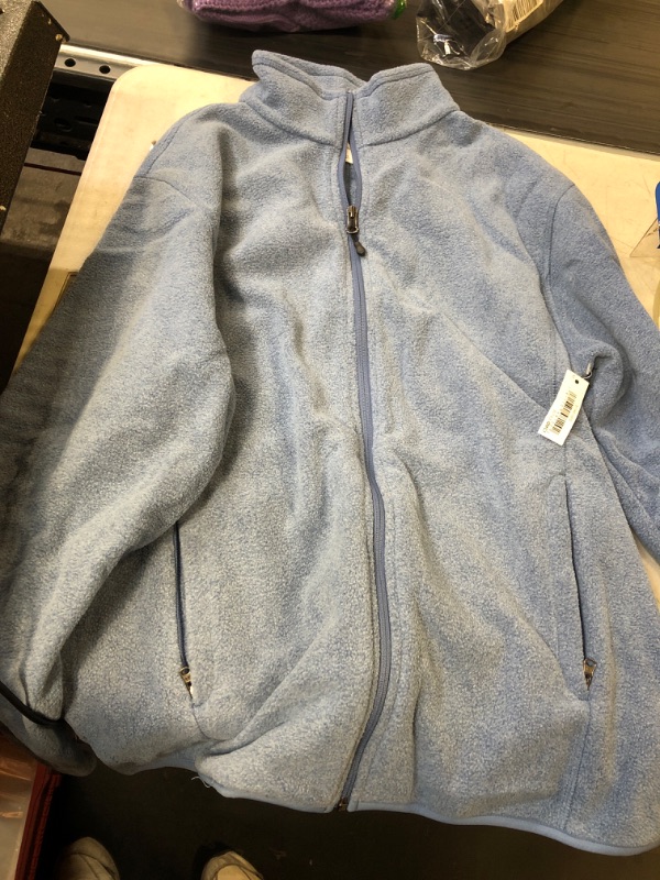 Photo 2 of Amazon Essentials Men's Full-Zip Polar Fleece Jacket  Polyester Blue Heather Medium