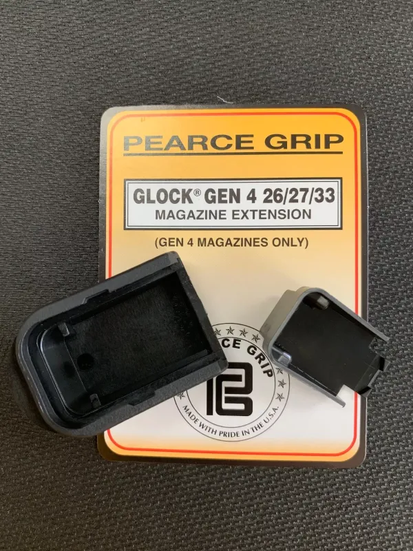 Photo 2 of Pearce Grip PG-G42733 for GLOCK GEN 4 G26, G27, G33 Magazine Extension Plus Extension GEN 4.